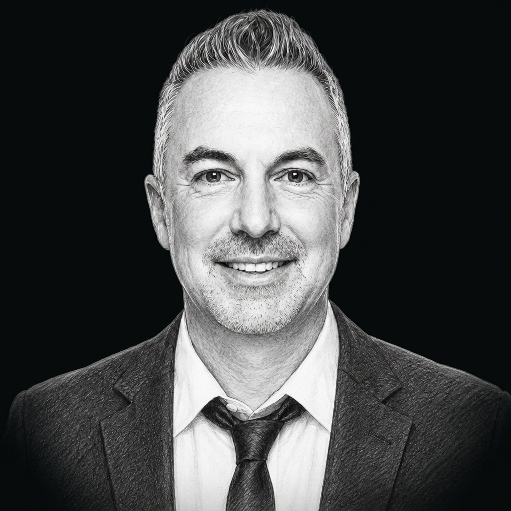 Illustrated portrait of Sean Krajewski