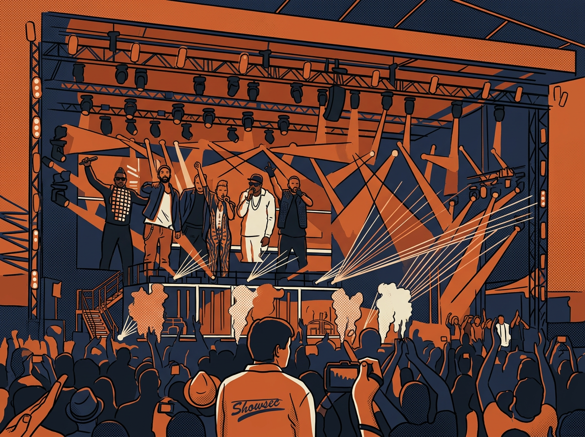 Black Eyed Peas at Bayfront Park Miami production still 1