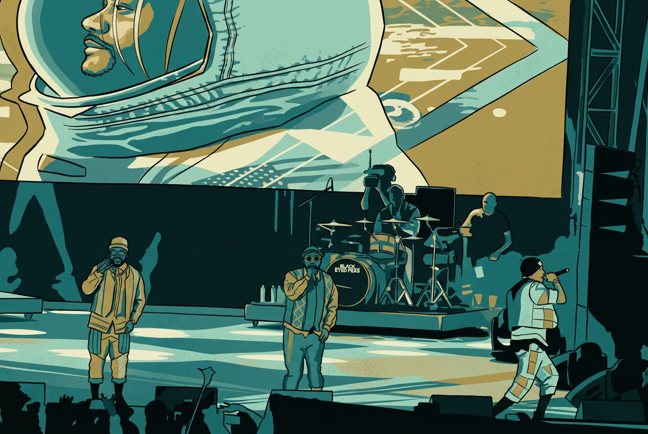 Black Eyed Peas at Bayfront Park Miami production still 2