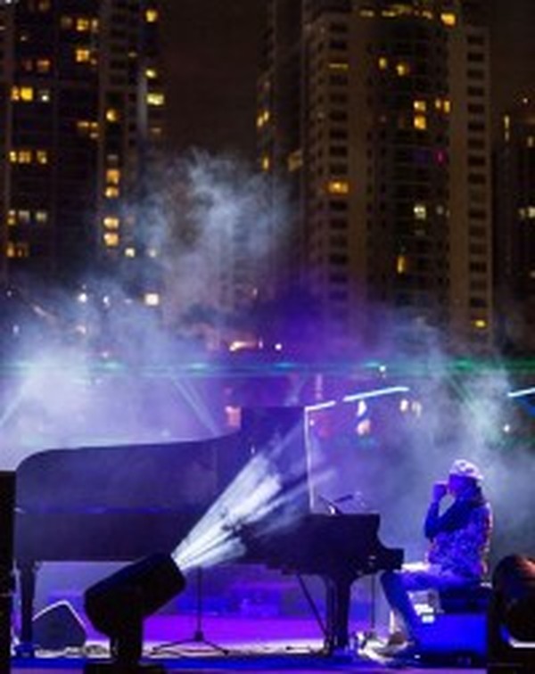 Chucho Valdés Quartet at Bayfront Jazz Festival production still 1